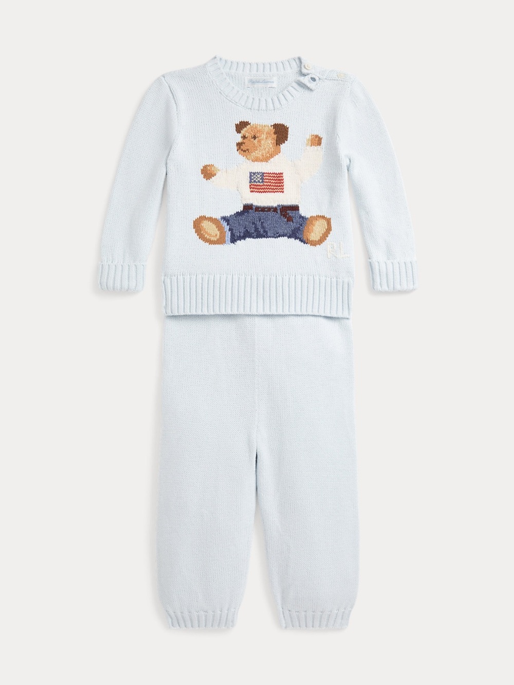 Ralph Lauren polo bear cotton sweater and pants set